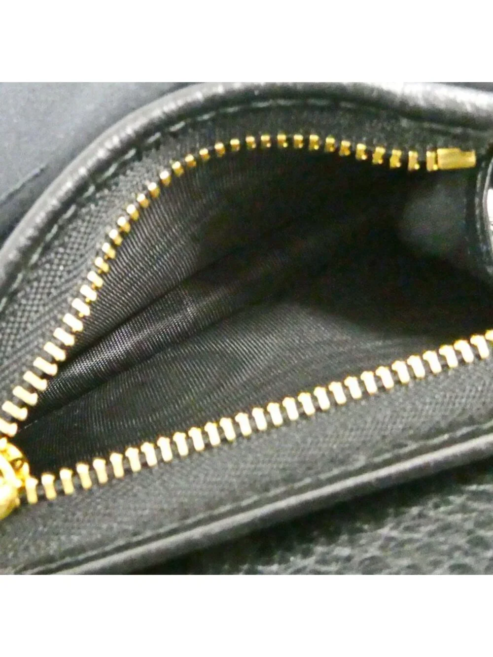 Gucci Double Small Wallet Leather Black Gold - Picture 7 of 10